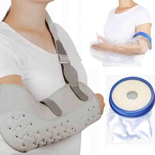 Temblak Na Rękę Orteza Ręki + Osłona Na Gips Folia Rękaw Kąpielowy Ochrona