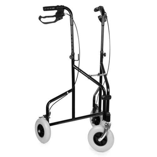 CHODZIK TRÓJKOŁOWY ALUMINIOWY BALKONIK REHABILITACYJNY Z TORBĄ DLA SENIORA SKŁADANY